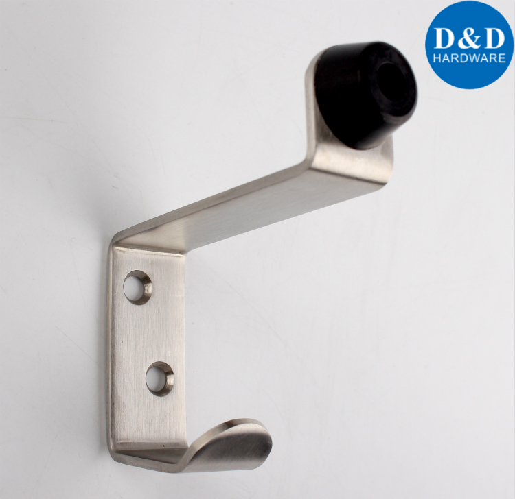 Stainless steel special wall mounted door stopper with hook for Exterior DoorDDDS024 from China