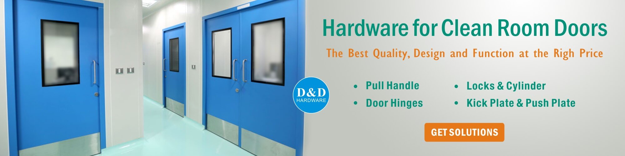 Door-Hardware for clean room doors