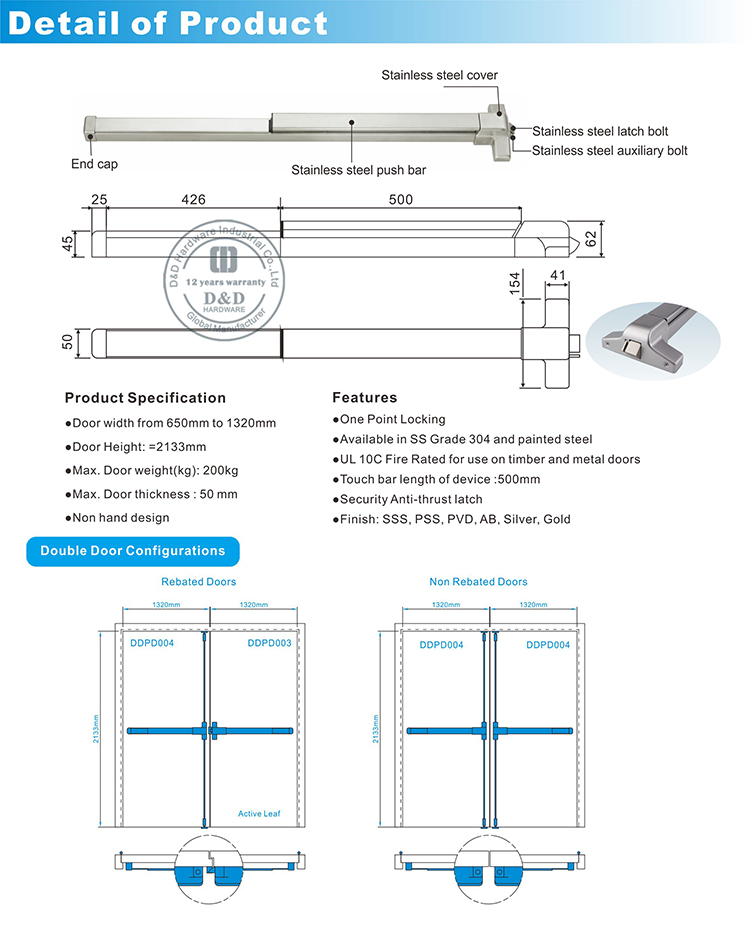 How to choose the fire rated door hardware? D&D HARDWARE
