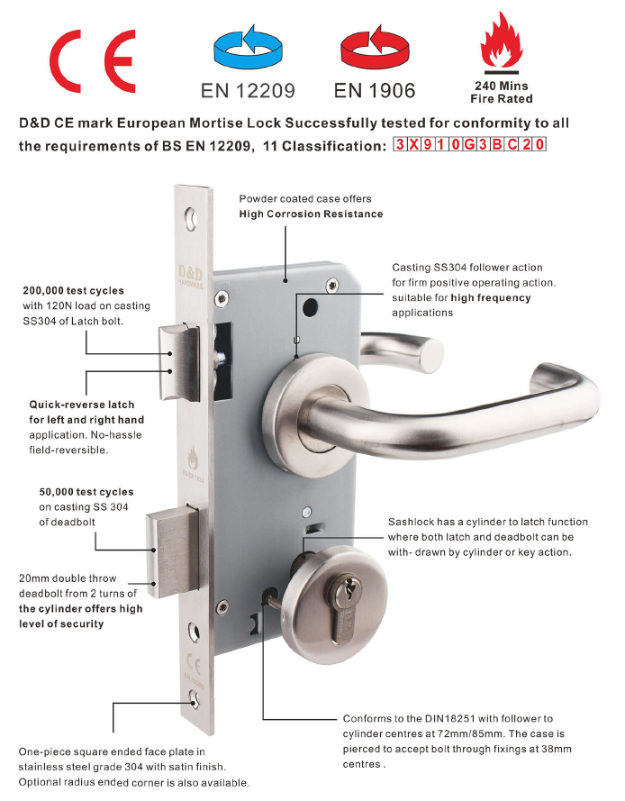2 Pack x Strike Plate SATIN SS to Use Tubular Mortice Door Lock/Latch-Double