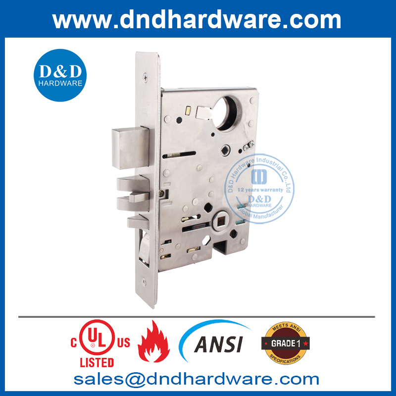 UL Listed ANSI Grade 1 Fire Rated Outside Door Lock Mortice Door