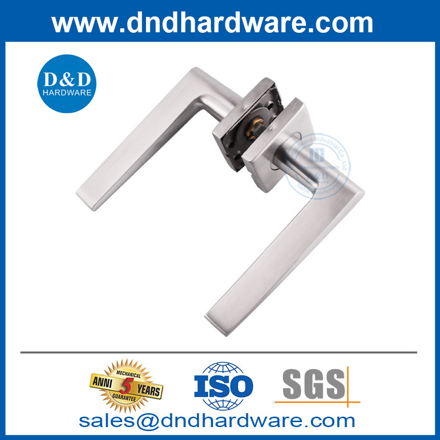 Privacy Lever Door Handle Stainless Steel Square Comercial Door Handles