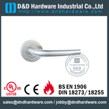 Stainless Steel 316 Tubular Fire Rated Lever Door Handle for Toilet Wooden Door-DDTH004