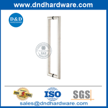 Silver Safety Stainless Steel Exterior Glass Door Mitred Pull Handle-DDPH002