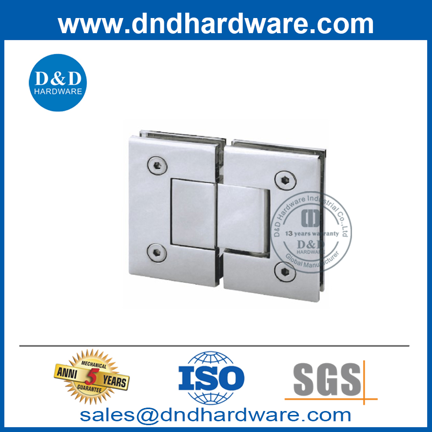 SS Heavy Duty Shower Door Hinges 180 Degree Glass to Glass-DDDG004