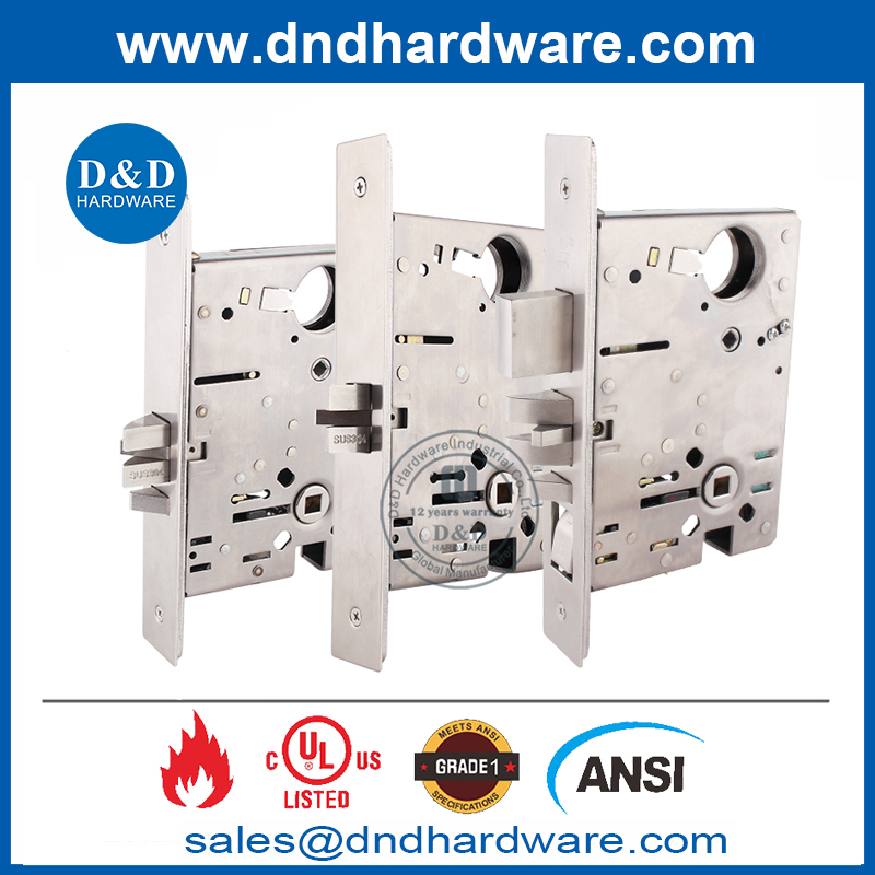 UL Listed ANSI Grade 1 Fire Rated Outside Door Lock Mortice Door