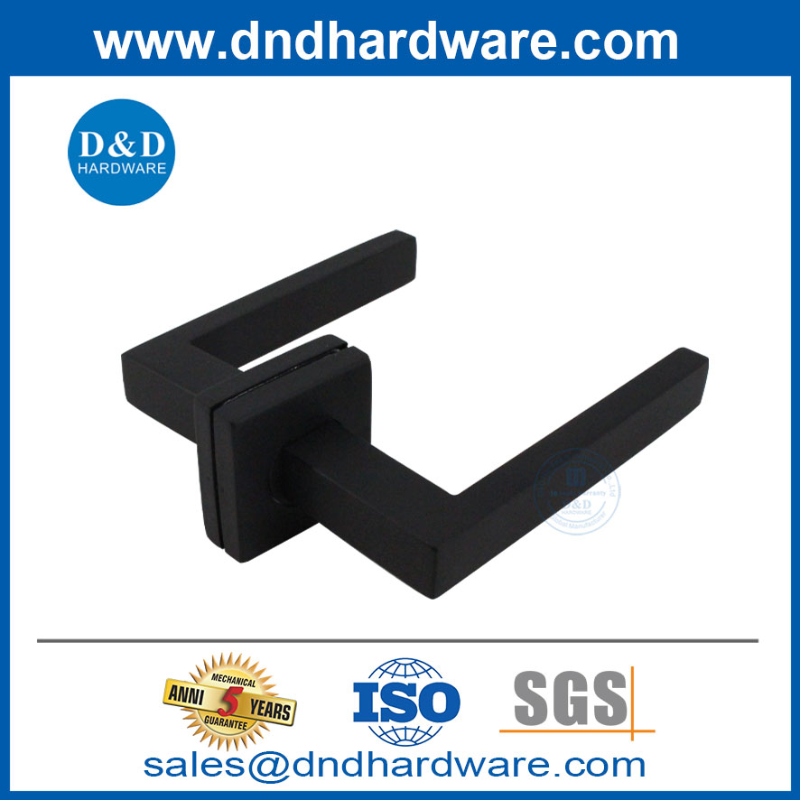 Passage Door Handles Black Stainless Steel Square Privacy Door Handle