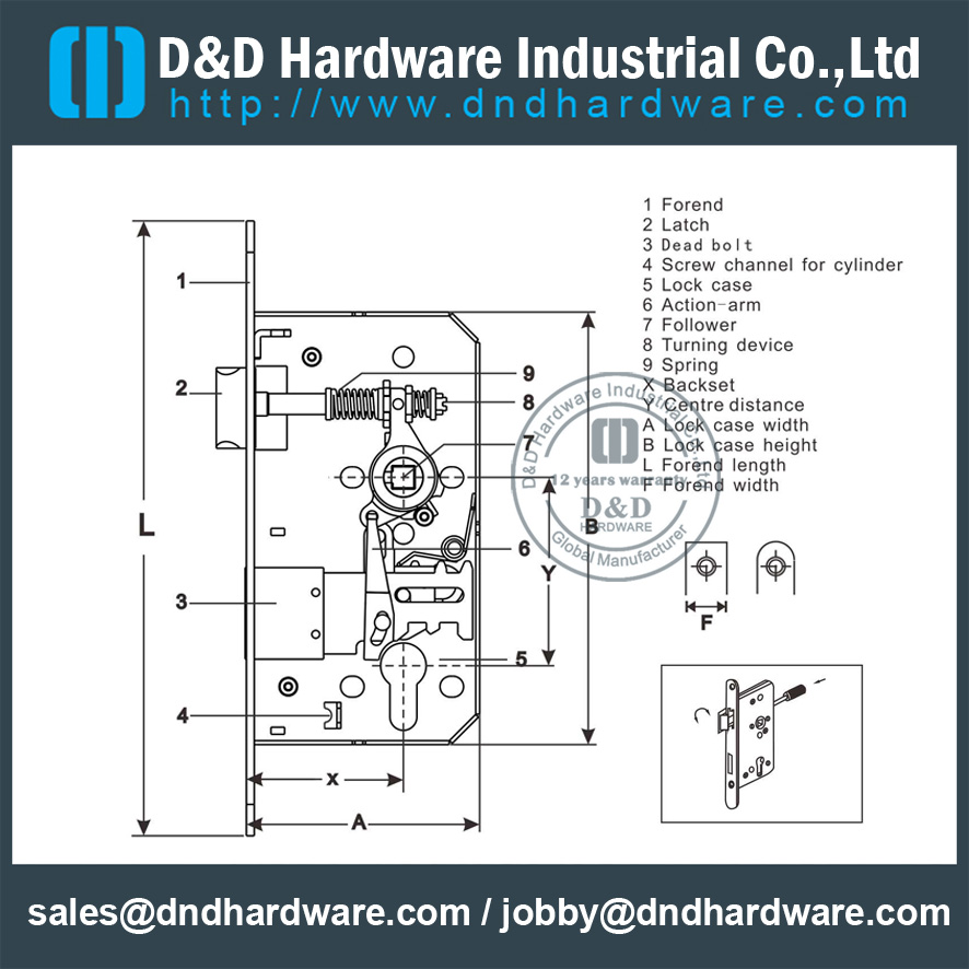 CE Hardware Accessories Door Lock DDML016 from China manufacturer D