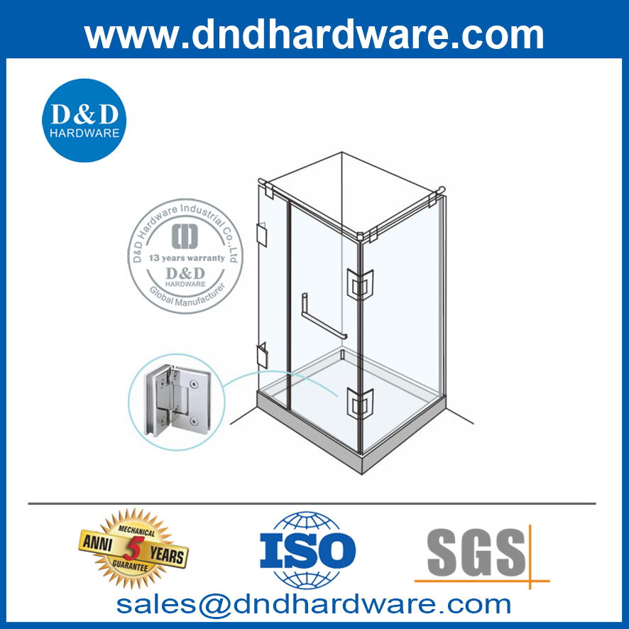 Heavy Glass Shower Door Hardware Hinges for Frameless Shower DoorsDDGH002 from China