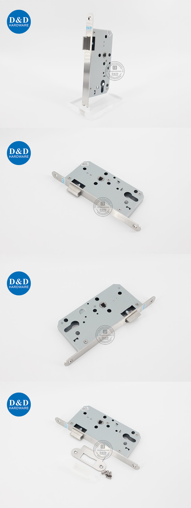 EN12209 Lock Stainless Steel Round Forend Fire Rated Passage Door Latch