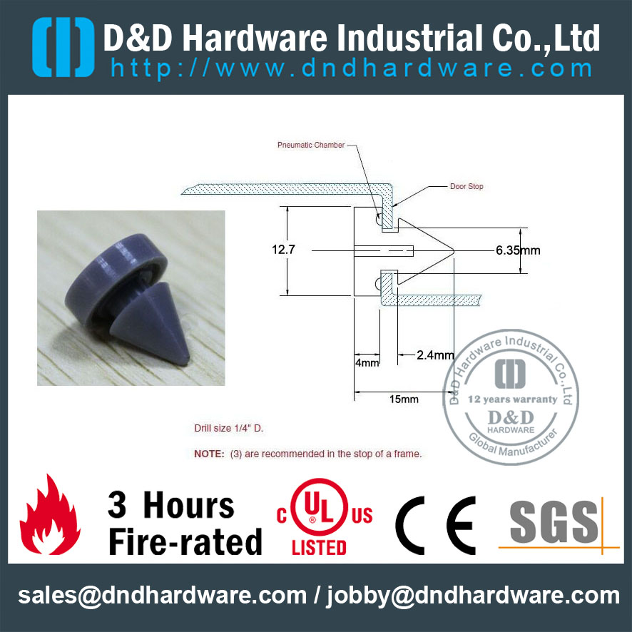 Rubber Door Silencer For Interior Metal Door D D Hardware