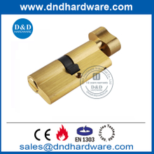 Satin Brass Security Euro Lock Cylinder with Thumbturn-DDLC007