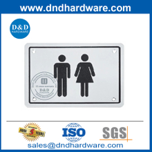 Stainless Steel Unisex Public Washroom Door Sign Plate for Toilet-DDSP003