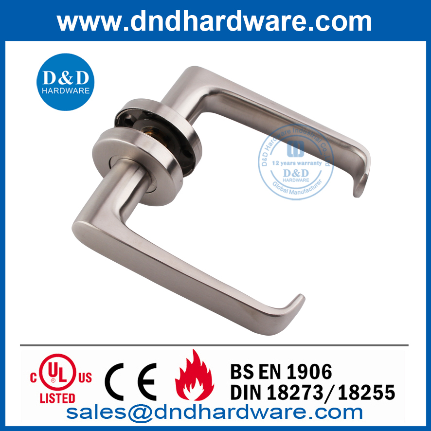 SUS304 Safety Silver Front Door Solid Lever Handle-DDSH036 from China ...