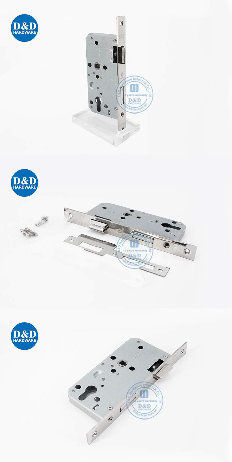 SUS304 Lock Polish Finish EN12209 Latch Deadbolt Lock for Entry Door