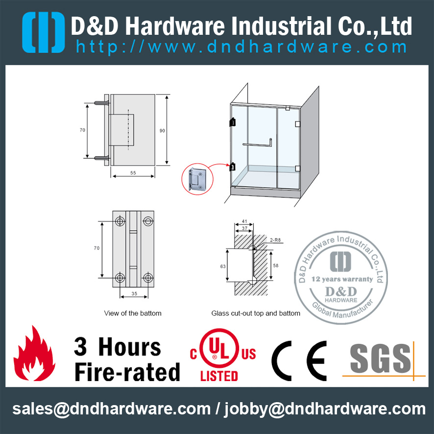 Glass Shower Door Hinge-D&D Hardware Glass Shower Door Hinge-D&D Hardware