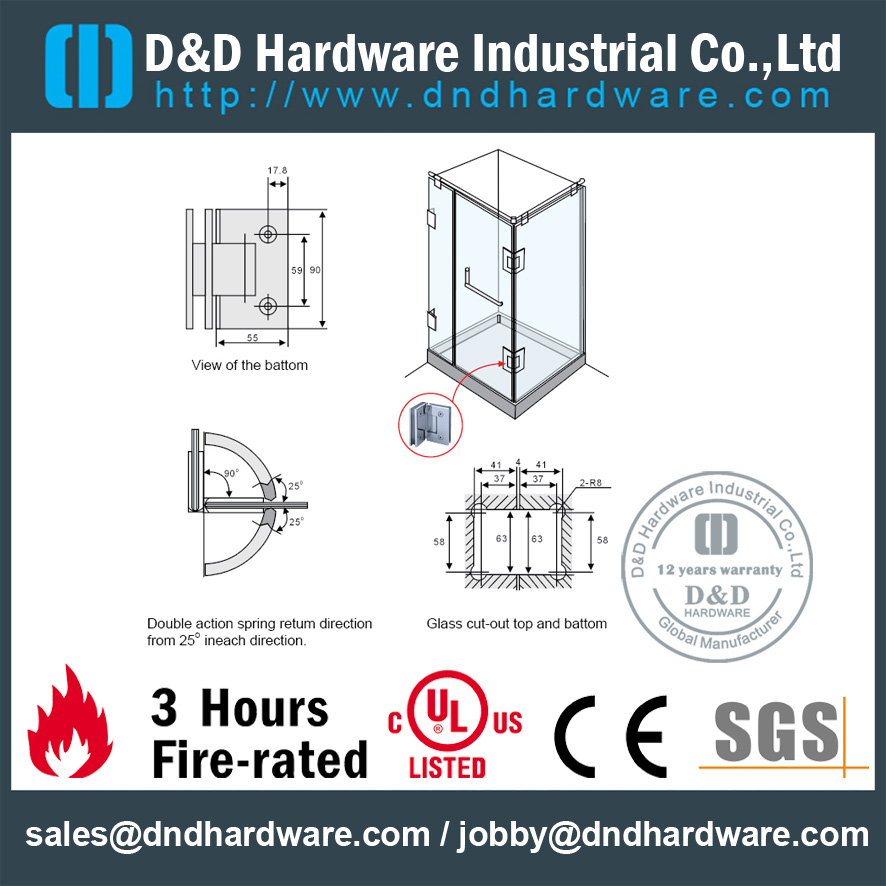 Glass to Glass Shower Hinges-D&D Hardware Glass to Glass Shower Hinges-D&D Hardware